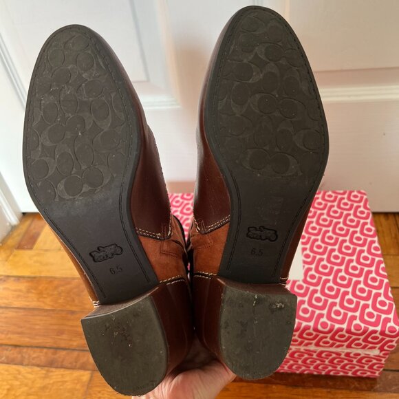 [GENTLY WORN] Coach Suede Ankle Boots - Picture 6 of 7